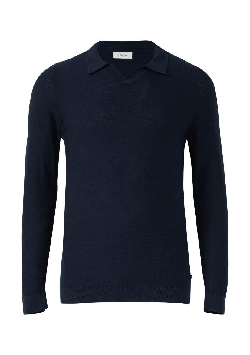 Picture of Tall Men Knitted Jumper Polo Neck Extra Long