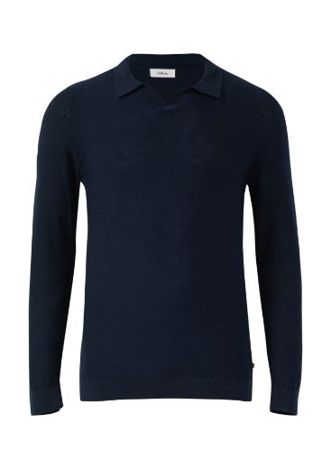 Bild von Tall Herren Strickpullover Polokragen Extra Lang