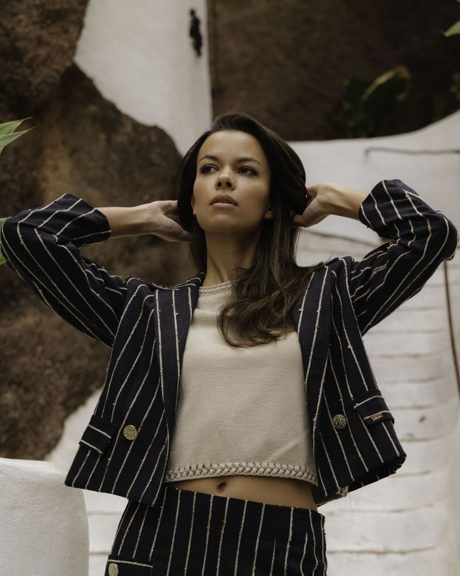 Picture of Tall Women Short-Blazer Vento Pinstripes