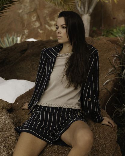 Picture of Tall Women Short-Blazer Vento Pinstripes