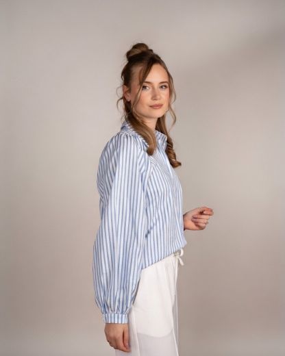 Bild von Tall Damen Bluse Lexie Seersucker Streifen