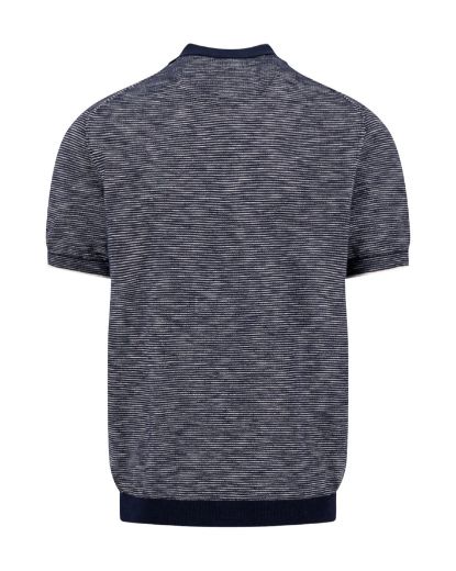 Picture of Tall Men Poloshirt Short Sleeve Striped Cotton Linen