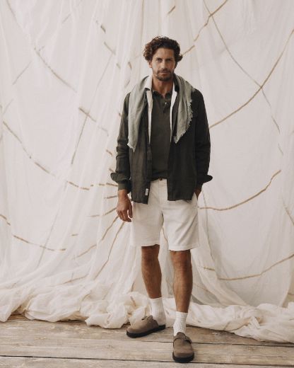 Bild von Tall Herren Overshirt Leinen Extra Lange Ärmel 72 cm