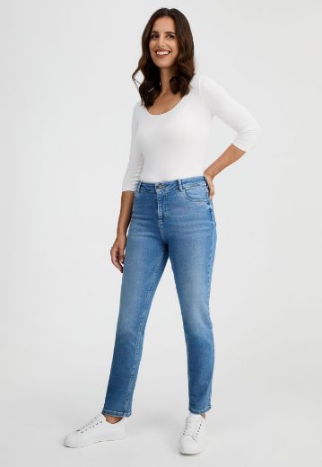 Bild von Tall Damen Wonderjeans High Waist Straight L36/L37 Inch, authentic blue