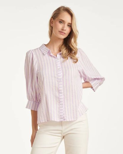 Bild von Damen Kurzarm Bluse Gestreift