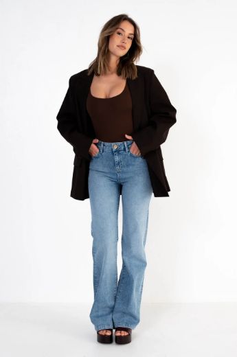 Bild von Tall Damen Jeans Shirley Push-Up Semi-Wide Leg L34 & L36 Inch, light stone blue