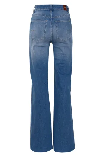 Image de Tall femmes Jean  taille Bobby Pocket, coupe semi-large, 34 et 36 pouces, bleu vif
