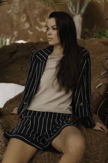 Picture of Tall Women Short-Blazer Vento Pinstripes