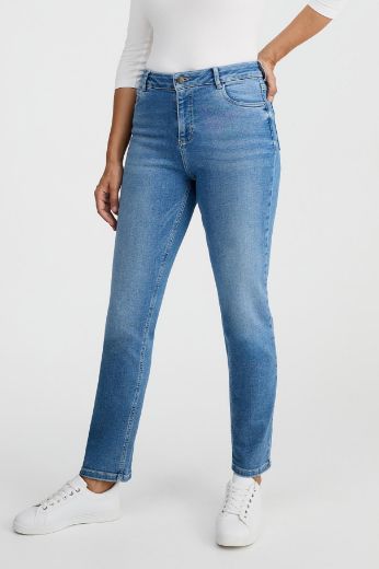 Bild von Tall Damen Wonderjeans High Waist Straight L36/L37 Inch, authentic blue