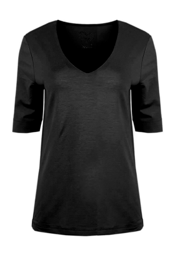 Bild von Tall Damen T-Shirt V-Ausschnitt Halbarm