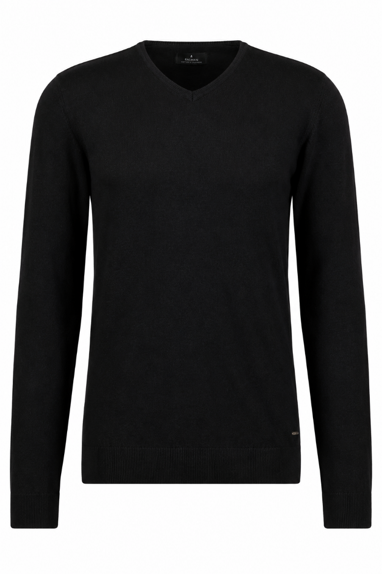 Bild von Tall Herren Strickpullover V Ausschnitt Baumwolle Kaschmir