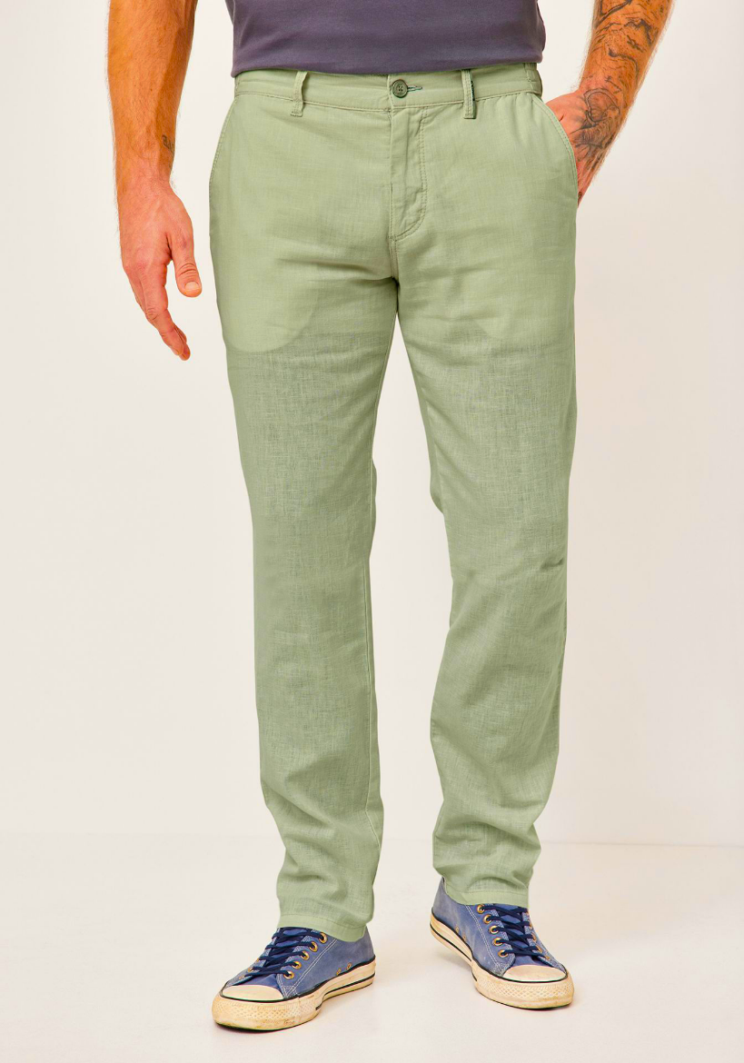 Bild von Tall Herren Leinen Baumwoll Chinohosen Halifax L36 & L38 Inch