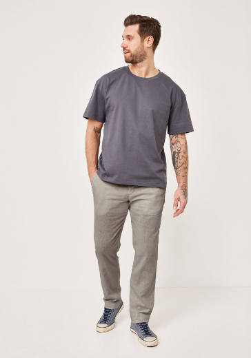Bild von Tall Herren Leinen Baumwoll Chinohosen Halifax L36 & L38 Inch