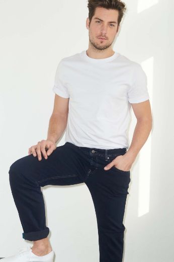 Bild von Tall Herren Jeans Ben Straight Leg Loose Fit L36 & L38 Inch, blue black