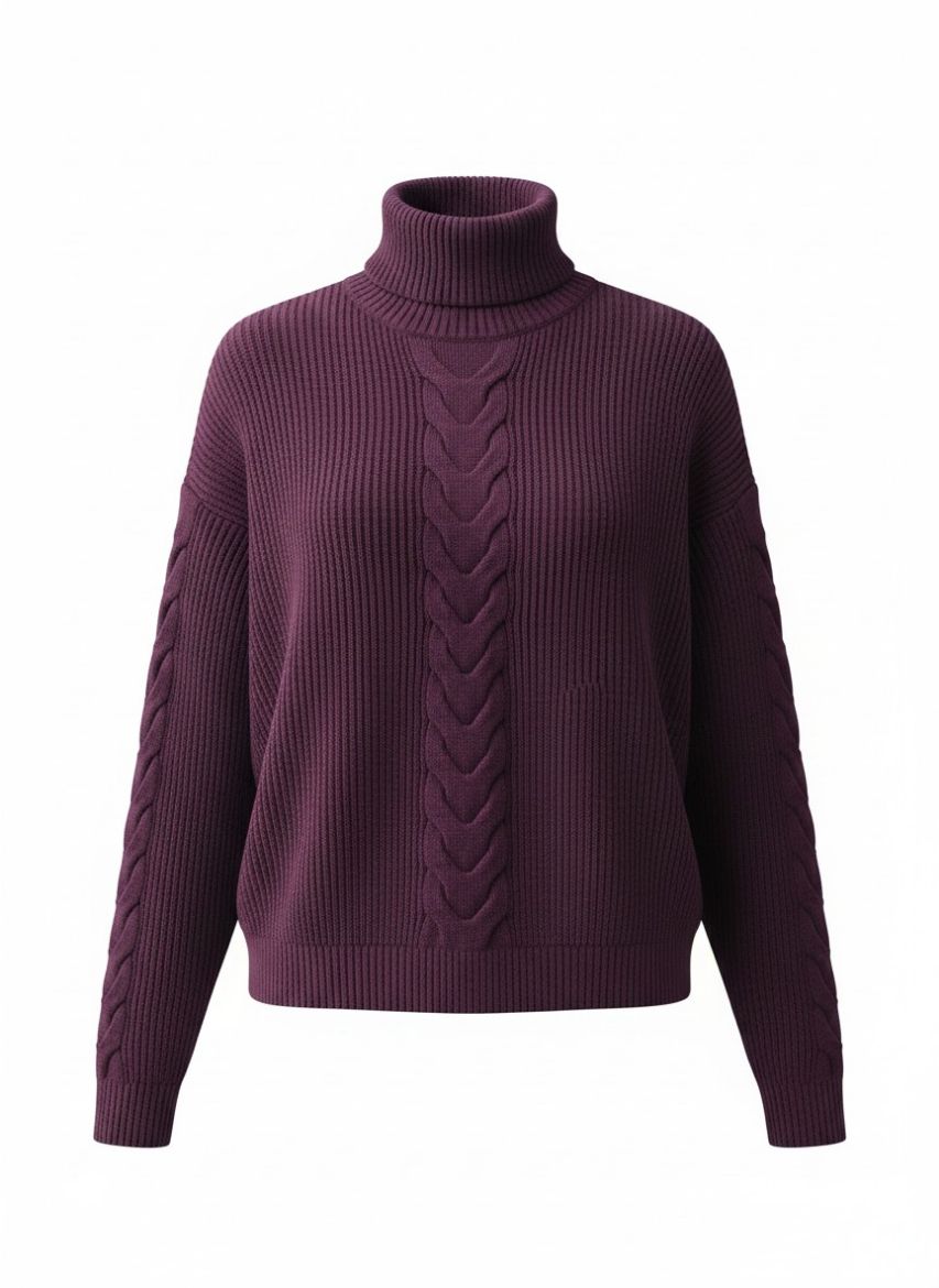 Bild von Tall Damen Zopfstrickpullover Simba Solitary Cable