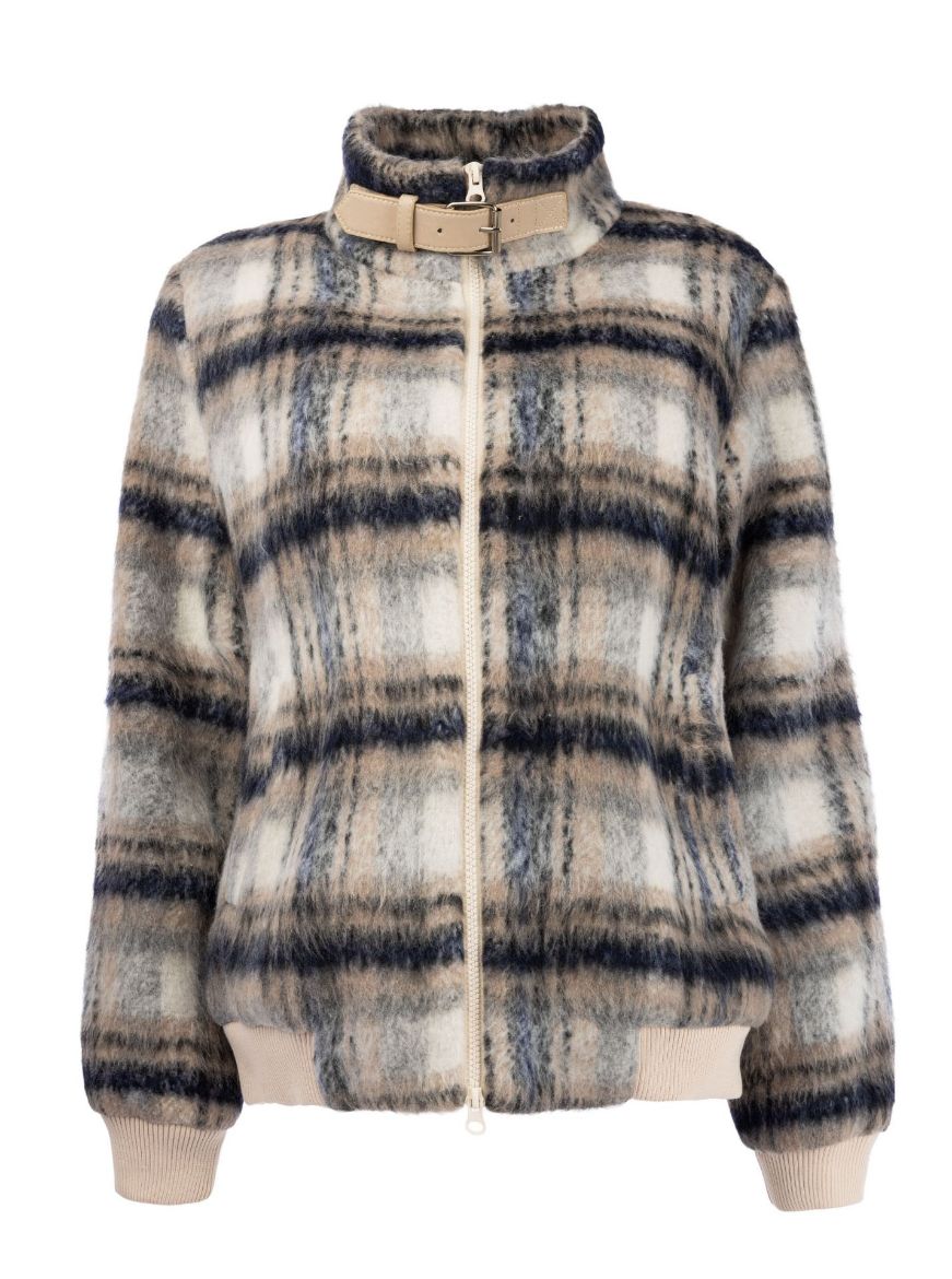 Bild von Tall Damen Jacke Shields Blue Multi Check Brushed