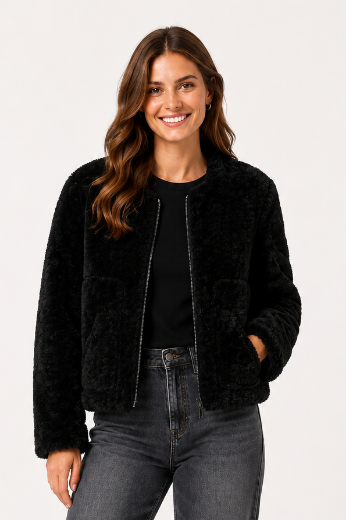 Picture of Tall Women Reversible Faux Leather Fur Jacket