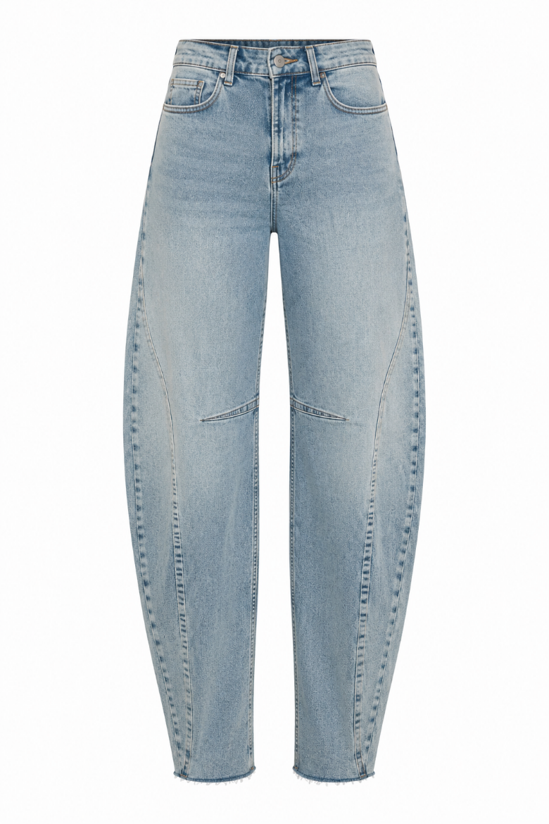 Picture of Tall Women Jeans Bosley Barrel Straight L34 & L36 Inch, meso blue