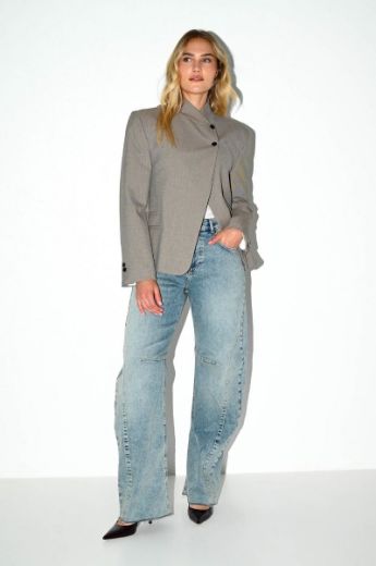 Picture of Tall Women Jeans Bosley Barrel Straight L34 & L36 Inch, meso blue