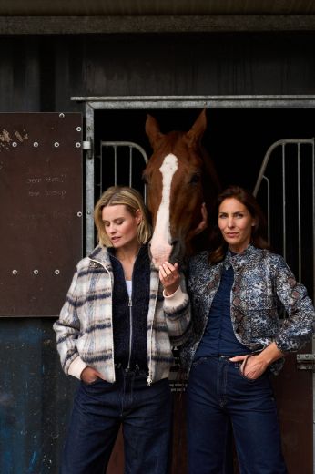 Bild von Tall Damen Jacke Shields Blue Multi Check Brushed