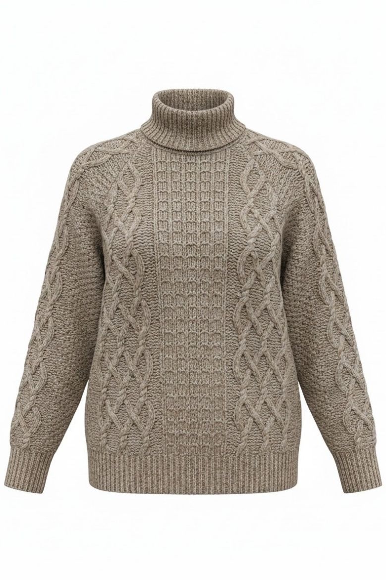 Picture of Tall Women Knit Sweater Noortje Mixed Cable