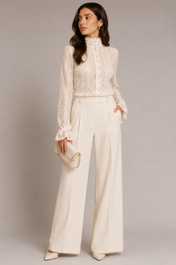 Bild von Tall Damen Blusen Top Runa Shiny Rachel Lace