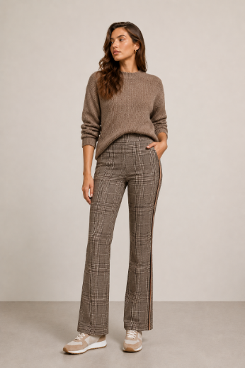 Bild von Tall Damen Pull-On Hose Aleyna Tape Knitted Check L36 Inch