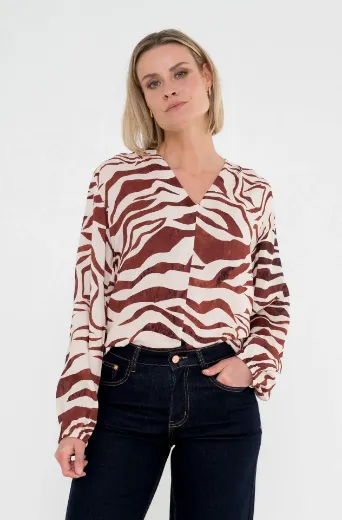 Picture of Tall Women Blouse Tanevi Zebra