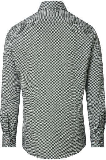 Bild von Tall Herren Hemd Modern Fit Ärmellänge 72 cm, grün print