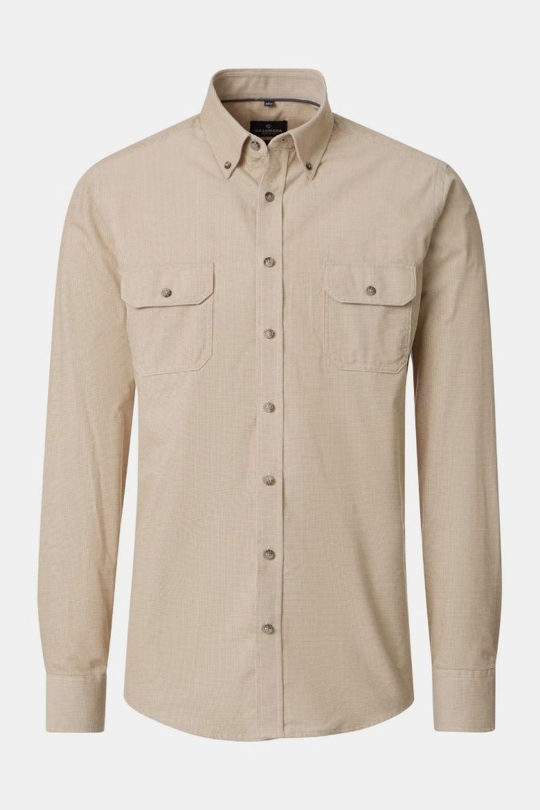 Bild von Tall Herren Hemd Casual Fit Ärmellänge 72 cm, Cord Samtig