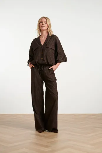 Picture of Tall Women Trouser Wide Leg Pinstripes L37 Inch