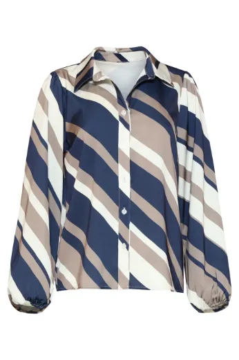 Bild von Tall Damen Bluse Diagonal Stripe