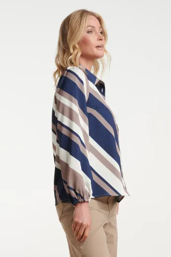 Bild von Tall Damen Bluse Diagonal Stripe