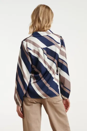 Bild von Tall Damen Bluse Diagonal Stripe