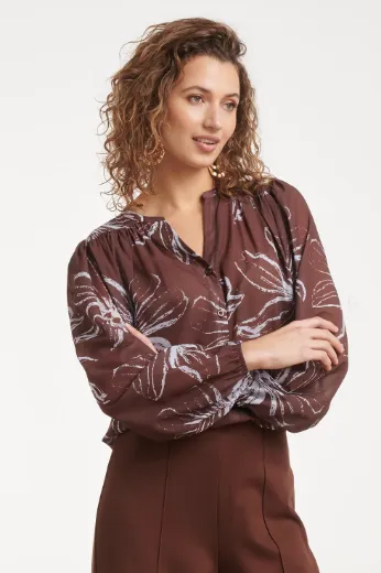 Bild von Tall Damen Tunika Bluse V Ausschnitt