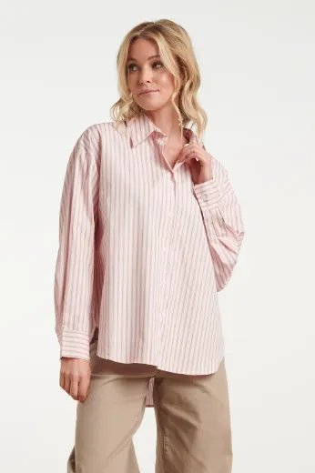 Bild von Tall Damen Bluse Feine Streifen