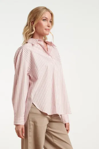Bild von Tall Damen Bluse Feine Streifen