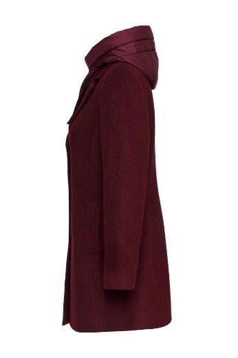 Image de Tall Femmes Blazer long en laine, avec capuche amovible