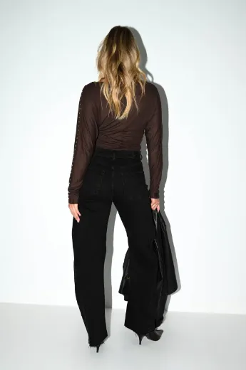 Bild von Tall Damen Jeans Bosley Barrel Straight L34 & L36 Inch, espresso noir